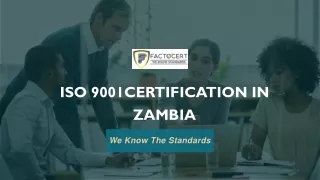 ISO 9001CERTIFICATION IN ZAMBIA