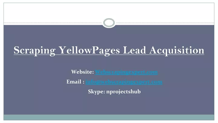 scraping yellowpages lead acquisition