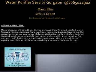 RO Service in Gurgaon @7065012902 | Aquaguard, Kent RO, Livpure, Pureit Service