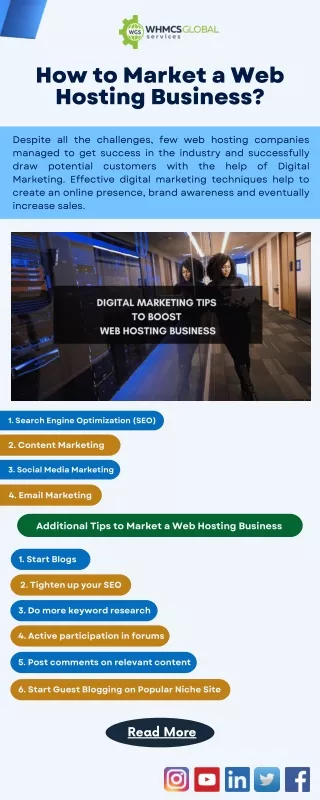 how to market a web hosting business