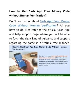 how to get cash app free money code without human