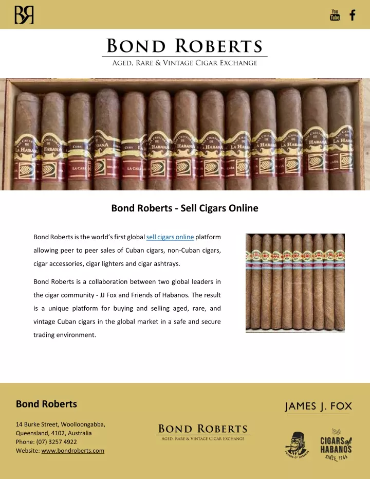 bond roberts sell cigars online