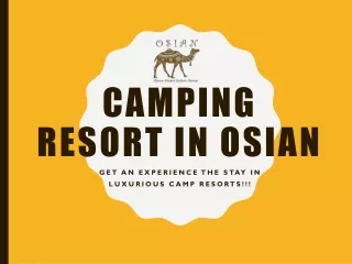 camping resort in osian