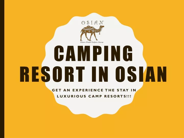 camping resort in osian