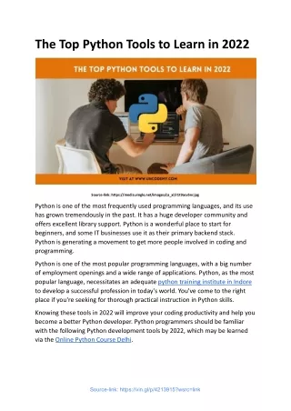 the top python tools to learn in 2022