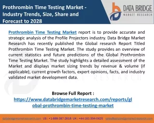 prothrombin time testing market industry trends