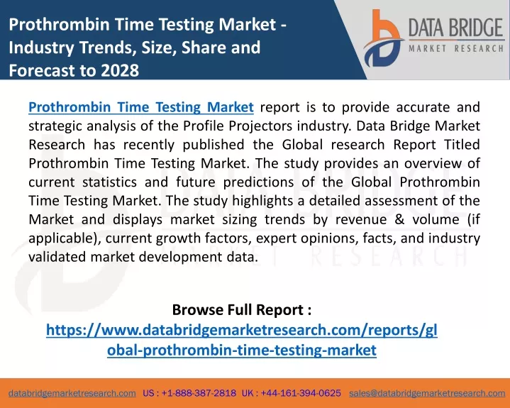 prothrombin time testing market industry trends