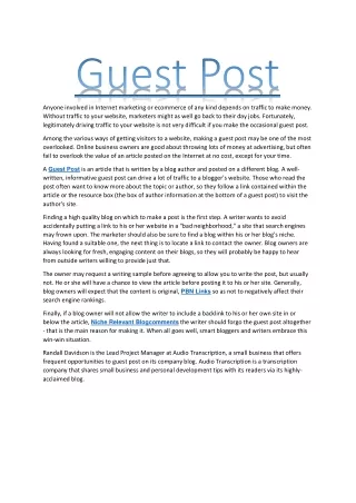anyone involved in internet marketing