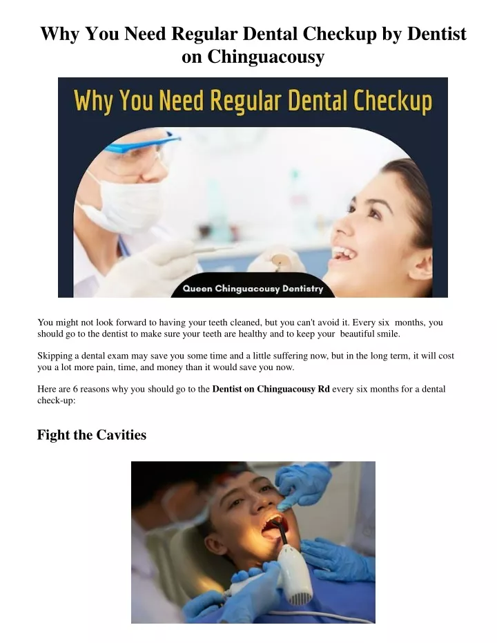 why you need regular dental checkup by dentist on chinguacousy