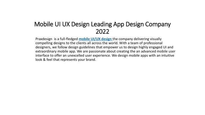 mobile ui ux design leading app design company 2022