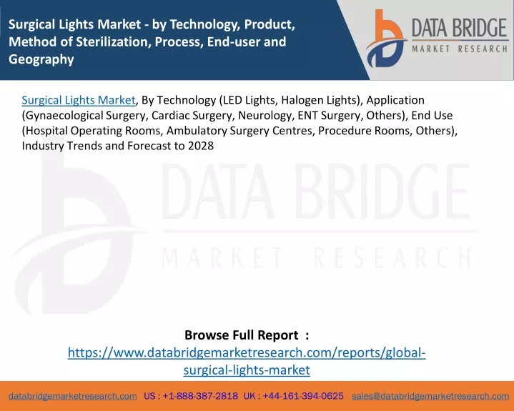 surgical lights market by technology product