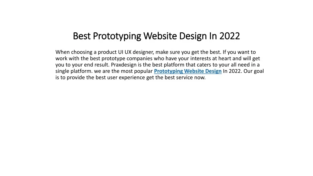 PPT - Best Prototyping Website Design In 2022 PowerPoint Presentation ...