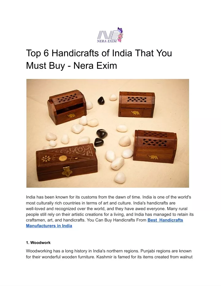 top 6 handicrafts of india that you must buy nera