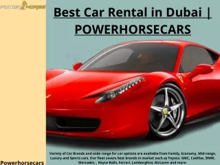 Best Car Rental in Dubai