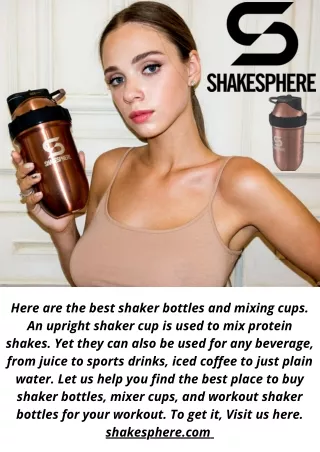 We Offer Shaker Bottles For Best Shakes| ShakeSphere USA