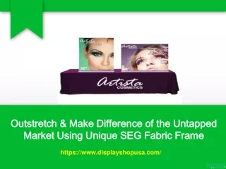Outstretch & Make Difference of the Untapped Market Using Unique SEG Fabric Frame