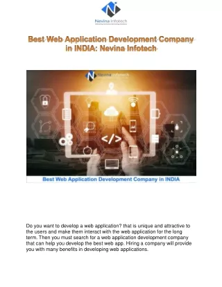 do you want to develop a web application that