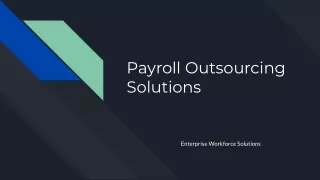 Payroll Outsourcing Solutions