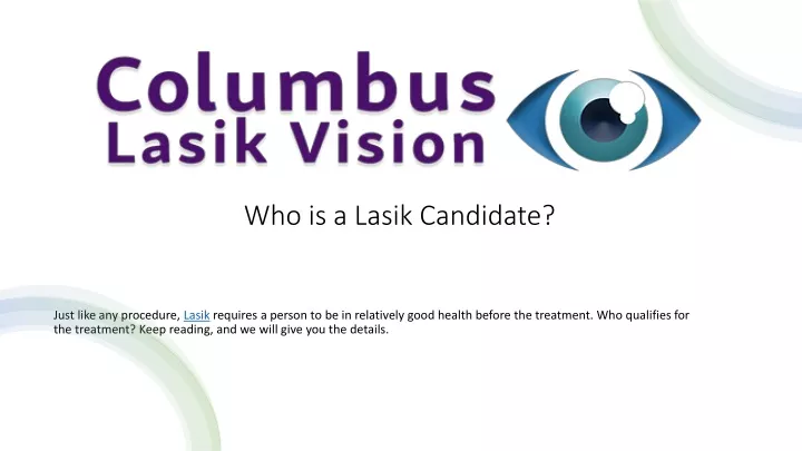 who is a lasik candidate