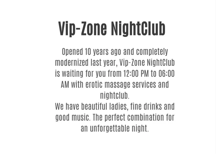 vip zone nightclub