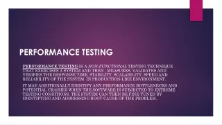 performance testing