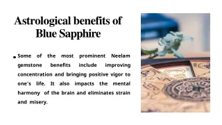 Astrological Benefits of blue sapphire