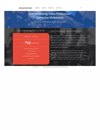 Live Streaming Video Production Melbourne