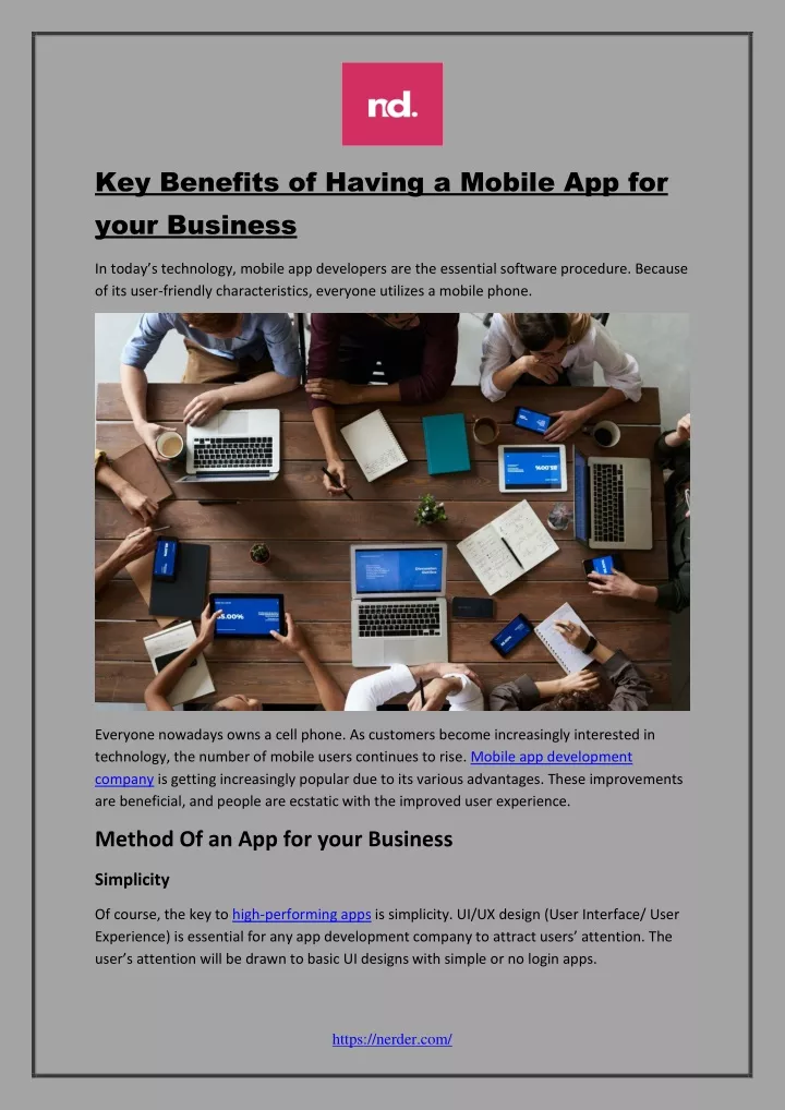 key benefits of having a mobile app for your