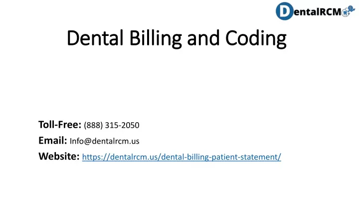 dental billing and coding