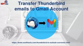 Transfer Thunderbird emails to Gmail