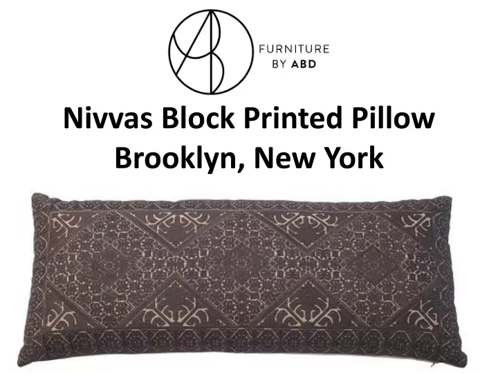 nivvas block printed pillow brooklyn new york