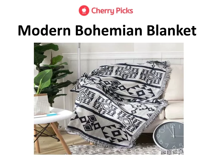 modern bohemian blanket