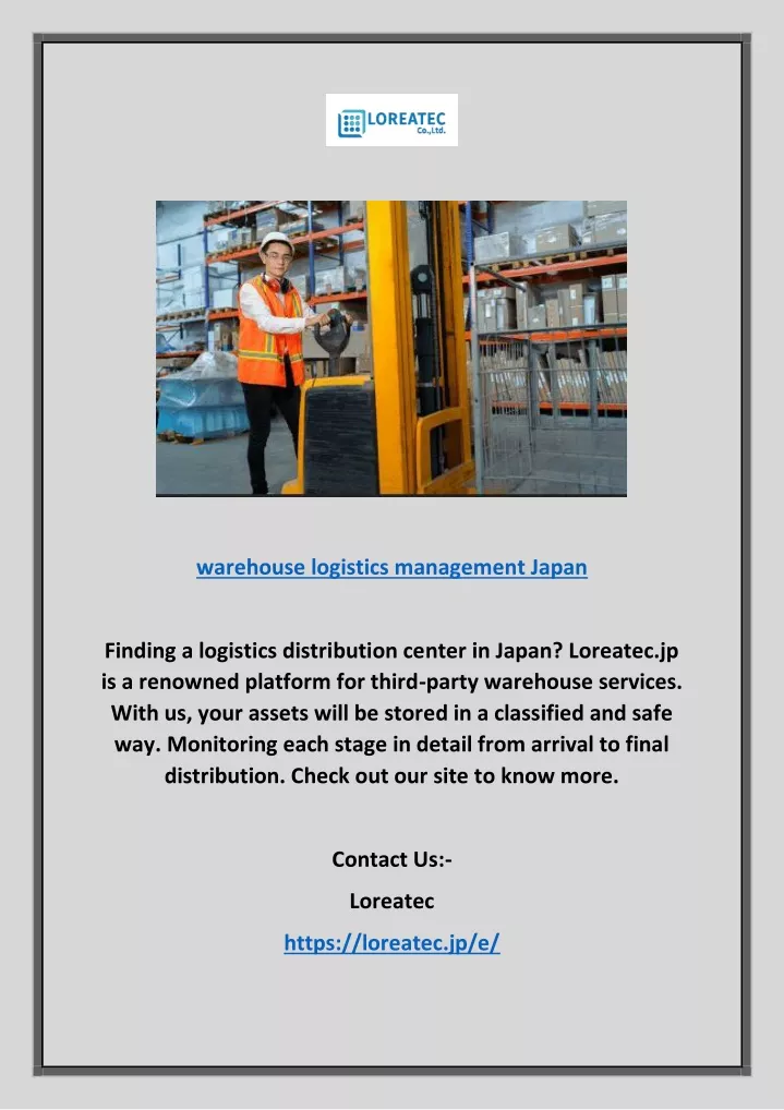 warehouse logistics management japan