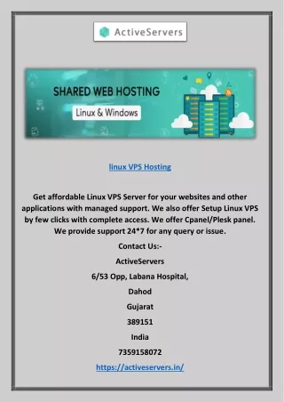 Choose The Best Linux VPS Hosting Plans