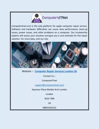 Computer Repair Services London Uk | Computeritnet.com