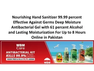 nourishing hand sanitizer 99 99 percent effective