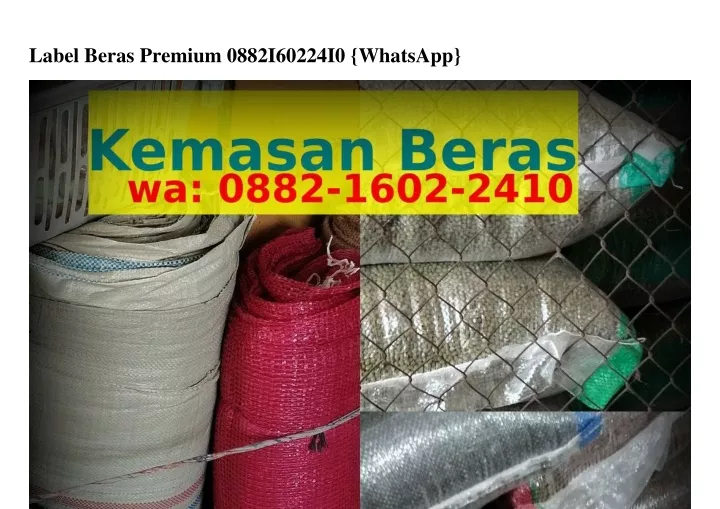 label beras premium 0882i60224i0 whatsapp