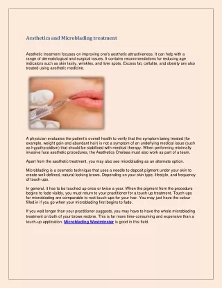 aesthetics and microblading treatment