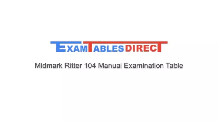 midmark ritter 104 manual examination table