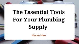Essential Plumbing Tools | Navan Hire