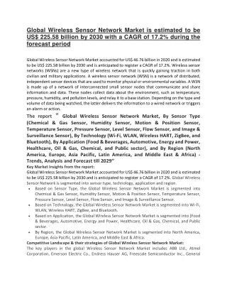 global wireless sensor network market