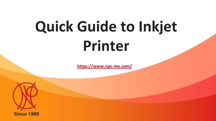 quick guide to inkjet printer