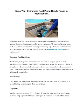 Signs Your Swimming Pool Pump Needs Repair or Replacement-converted