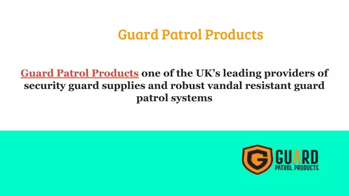 guard patrol products