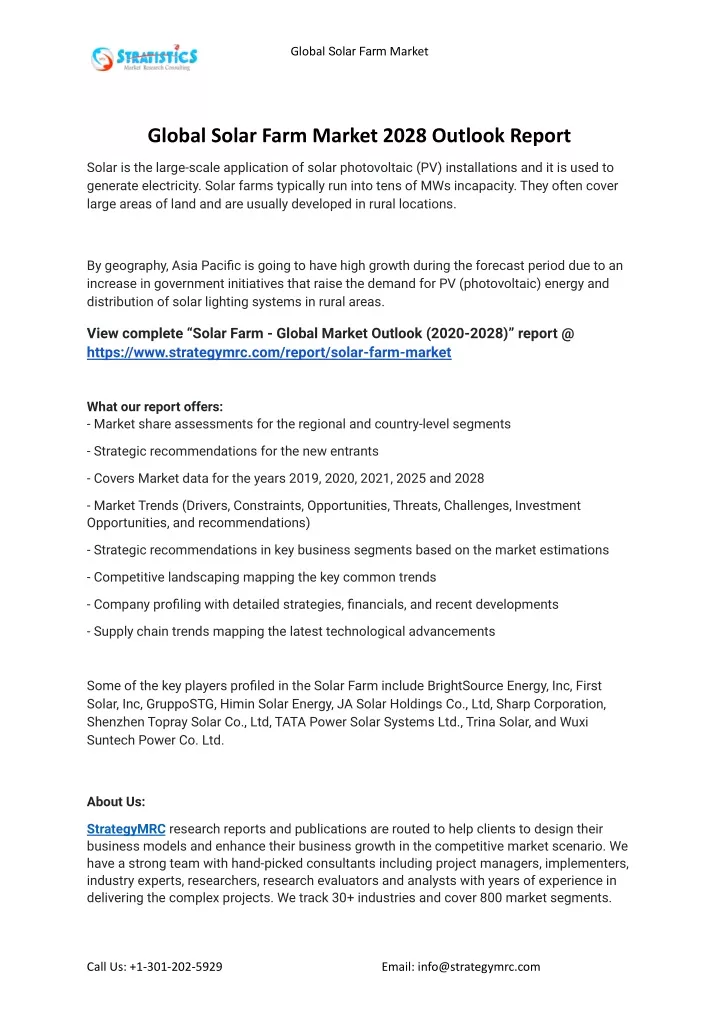 global solar farm market