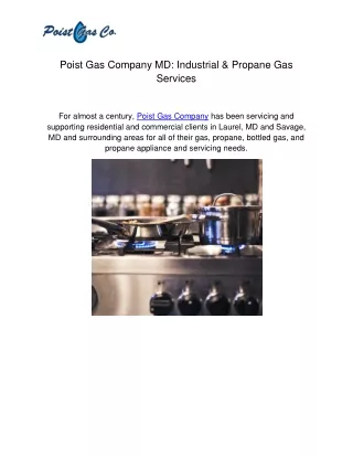 Propane Equipment Repair - Poist Gas Company