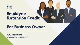Employee Retention Credit For Small Business Owners