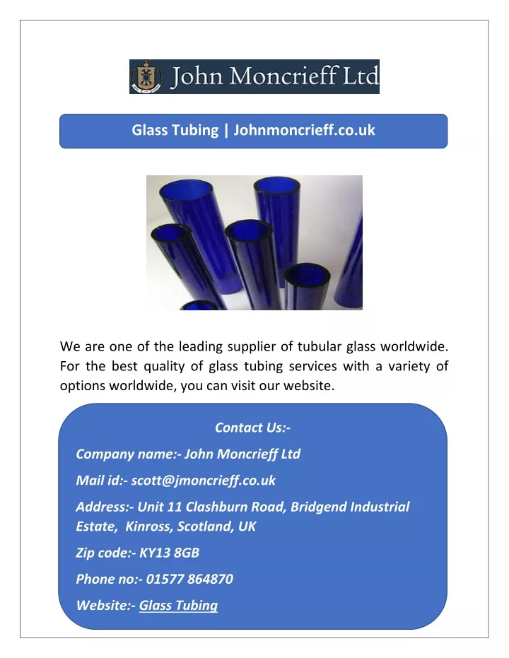 glass tubing johnmoncrieff co uk