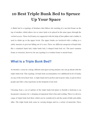 10 best triple bunk bed to spruce up your space