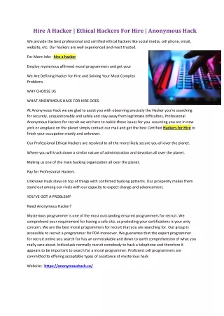 hire a hacker ethical hackers for hire anonymous